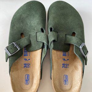Birkenstock Forest Green Clogs (Boston style)